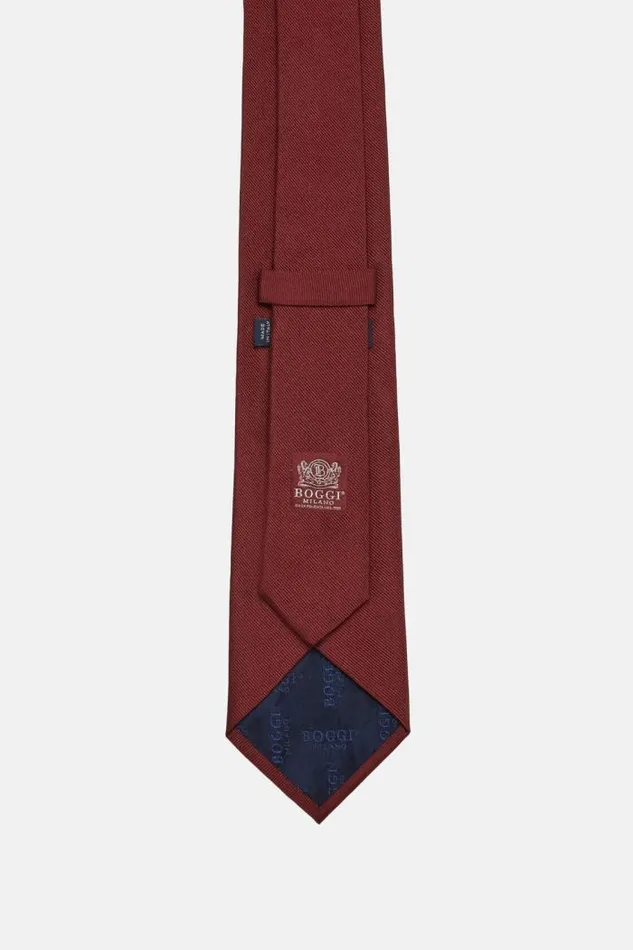 Ties Men Boggi Milano Silk Tie Burgundy Ties Men Boggi Milano Silk Tie Burgundy