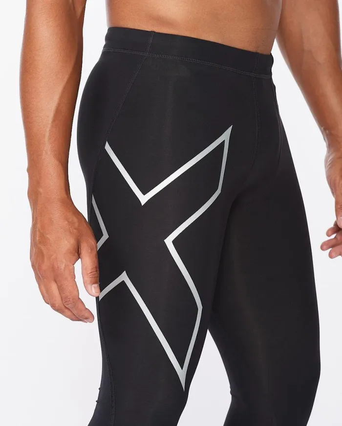 Tights Mens 2XU Core Compression 34 Tights Blacksilver