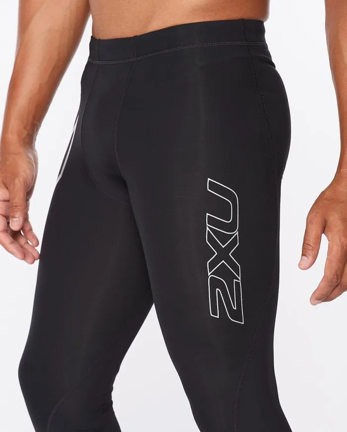 Tights Mens 2XU Core Compression 34 Tights Blacksilver