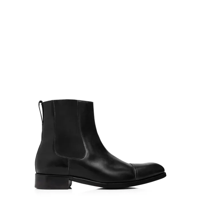 TOM FORD Boots Men LEATHER ELKAN CHELSEA BOOT Black