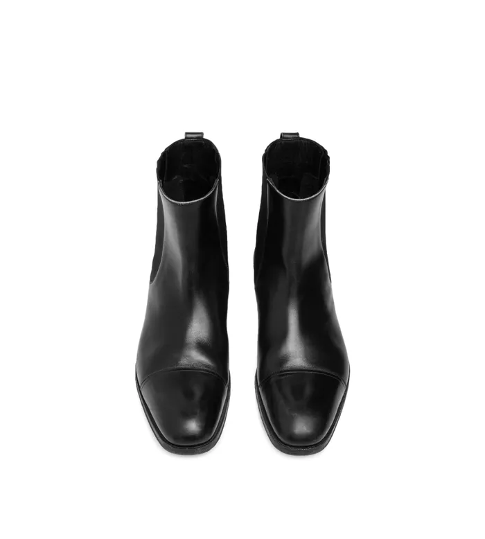 TOM FORD Boots Men LEATHER ELKAN CHELSEA BOOT Black TOM FORD Boots Men LEATHER ELKAN CHELSEA BOOT Black