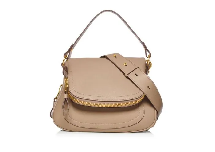 TOM FORD Cross Body Bags Women MEDIUM DOUBLE STRAP JENNIFER Silk Taupe