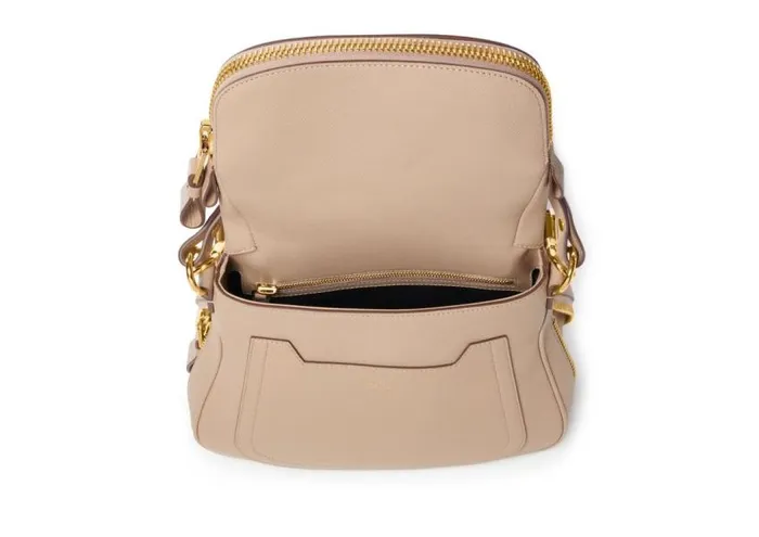 TOM FORD Cross Body Bags Women MEDIUM DOUBLE STRAP JENNIFER Silk Taupe TOM FORD Cross Body Bags Women MEDIUM DOUBLE STRAP JENNIFER Silk Taupe
