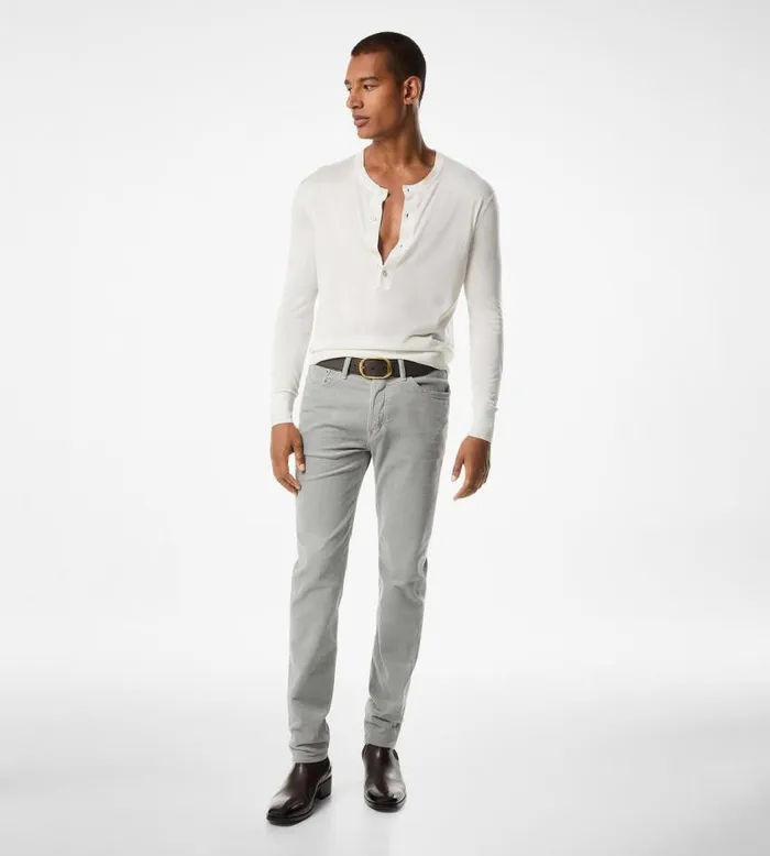 TOM FORD Denim Men 12 WAVES CORD STANDARD FIT DENIM Smoke TOM FORD Denim Men 12 WAVES CORD STANDARD FIT DENIM Smoke