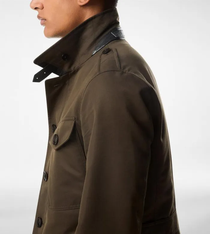 TOM FORD Outerwear Men COMPACT NYLON FOUR POCKET FIELD JACKET Dark Olive TOM FORD Outerwear Men COMPACT NYLON FOUR POCKET FIELD JACKET Dark Olive