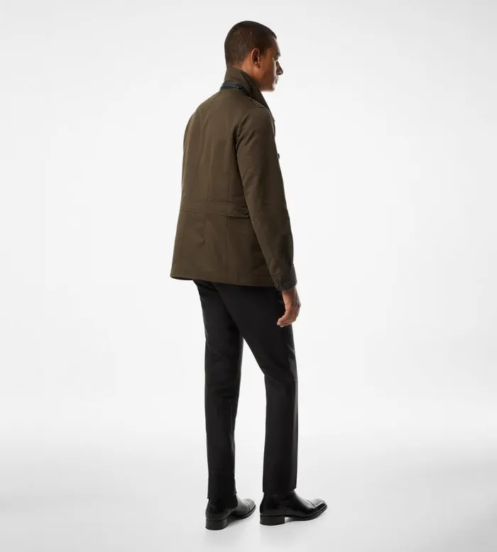 TOM FORD Outerwear Men COMPACT NYLON FOUR POCKET FIELD JACKET Dark Olive TOM FORD Outerwear Men COMPACT NYLON FOUR POCKET FIELD JACKET Dark Olive
