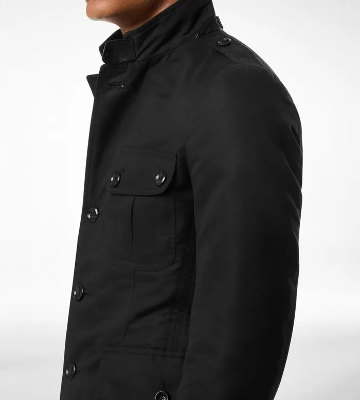 TOM FORD Outerwear Men COMPACT NYLON MILITARY JACKET Black TOM FORD Outerwear Men COMPACT NYLON MILITARY JACKET Black