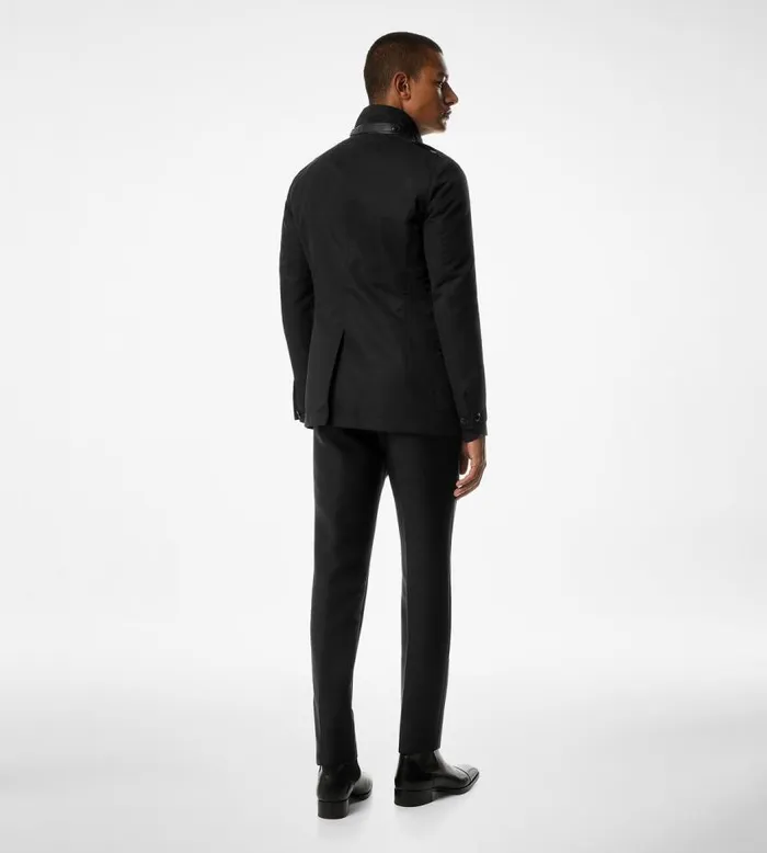 TOM FORD Outerwear Men COMPACT NYLON MILITARY JACKET Black TOM FORD Outerwear Men COMPACT NYLON MILITARY JACKET Black