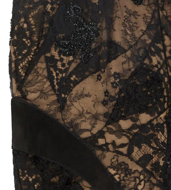 TOM FORD Pants and Shorts Women LACE PATCHWORK and JET EMBROIDERY PANTS Black TOM FORD Pants and Shorts Women LACE PATCHWORK and JET EMBROIDERY PANTS Black