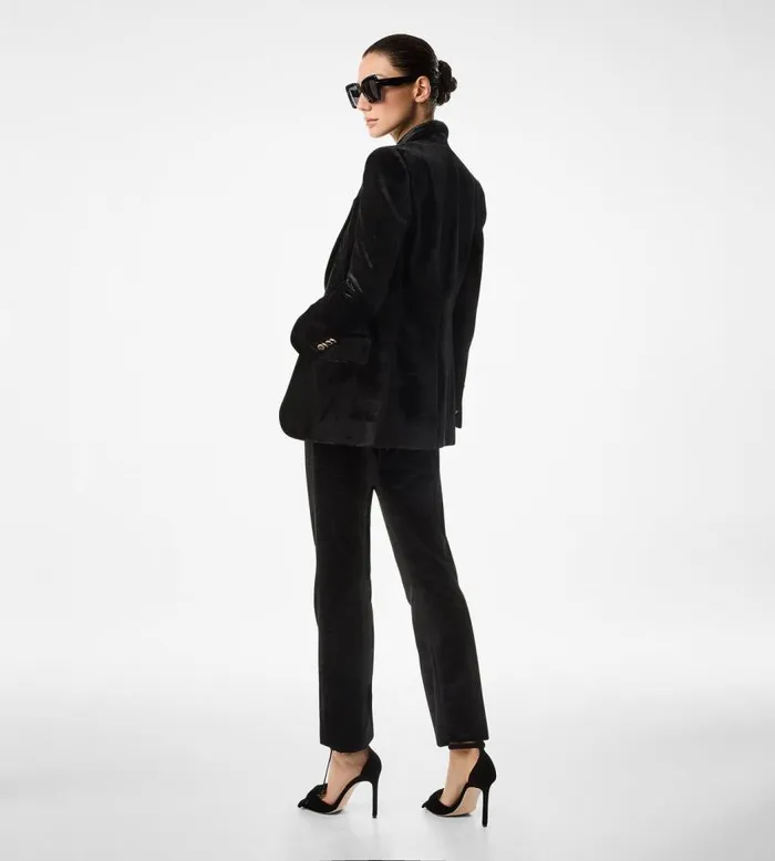 TOM FORD Pants and Shorts Women TEXTURED VELVET 034WALLIS034 TAILORED PANTS Black TOM FORD Pants and Shorts Women TEXTURED VELVET 034WALLIS034 TAILORED PANTS Black