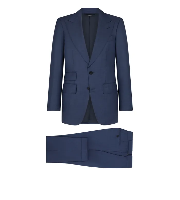 TOM FORD Suits Men SHARKSKIN SHELTON SUIT Denim Blue