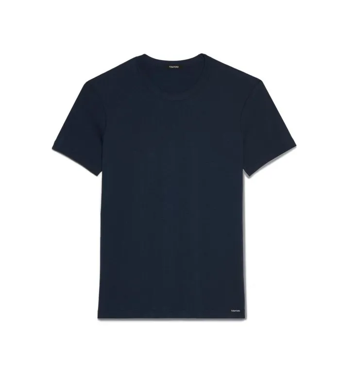 TOM FORD TShirts Men COTTON CREWNECK TSHIRT Navy