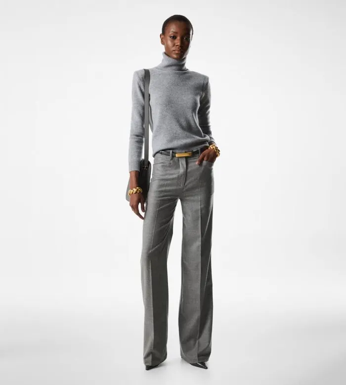 TOM FORD Tops Women SOFT CASHMERE KNIT TURTLENECK TOP WITH SHOULDER PADS TOM FORD Tops Women SOFT CASHMERE KNIT TURTLENECK TOP WITH SHOULDER PADS