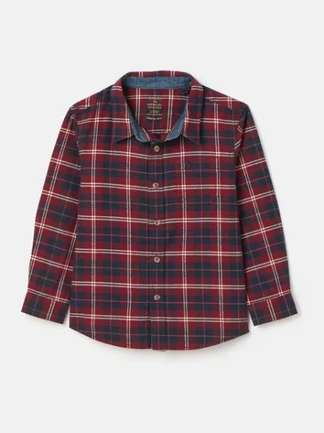 Tops and TShirts Boys Joules Red Checked Shirt