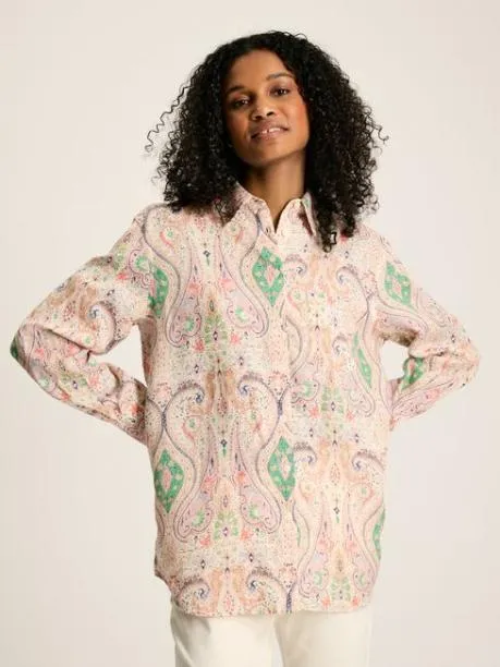 Tops and TShirts Women Joules Multi 100 Linen Shirt
