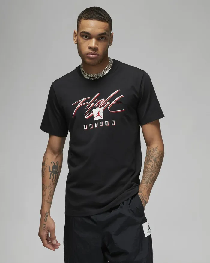 Tops And TShirts Men Nike Jordan Flight Essentials Blackgym Red