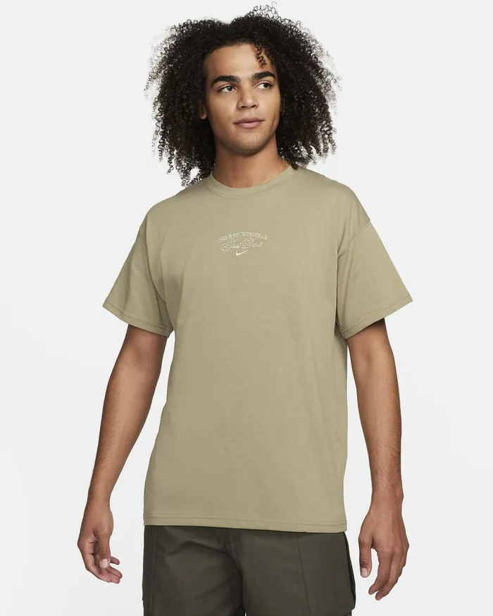 Tops And TShirts Men Nike Sportswear Neutral Olive