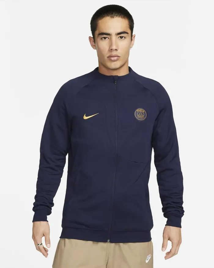 Tracksuits Men Nike Paris SaintGermain Academy Pro Home Blackened Bluegold Suede