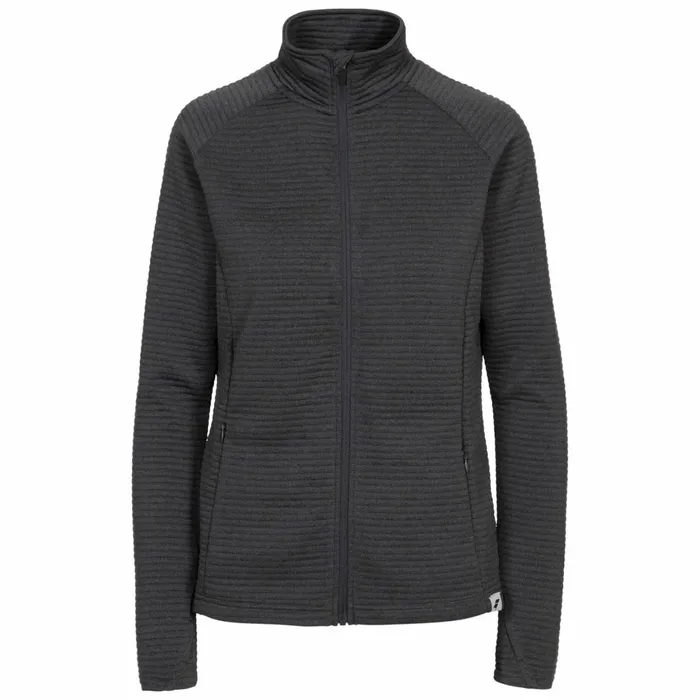 Trespass Active Zip Top Leonora Dark Grey Marl Women Trespass Gym and Sports Tops Trespass Active Zip Top Leonora Dark Grey Marl Women Trespass Gym and Sports Tops