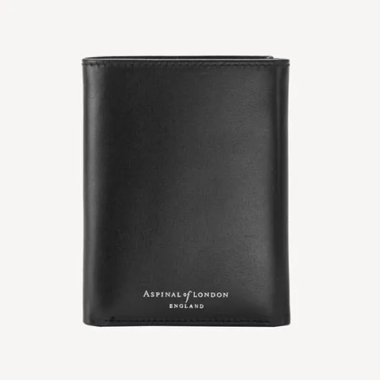 Trifold Wallet Smooth Black Men Aspinal Of London Trifold Wallets