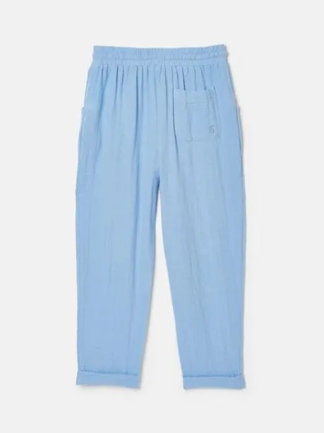 Trousers and Leggings Girls Joules Blue Textured Woven Trousers