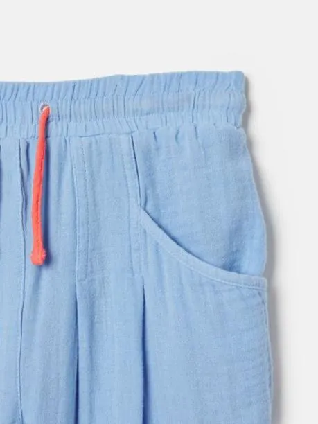 Trousers and Leggings Girls Joules Blue Textured Woven Trousers