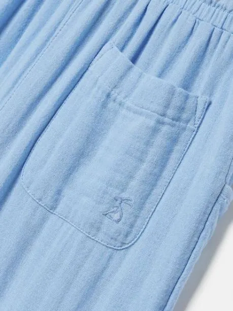 Trousers and Leggings Girls Joules Blue Textured Woven Trousers