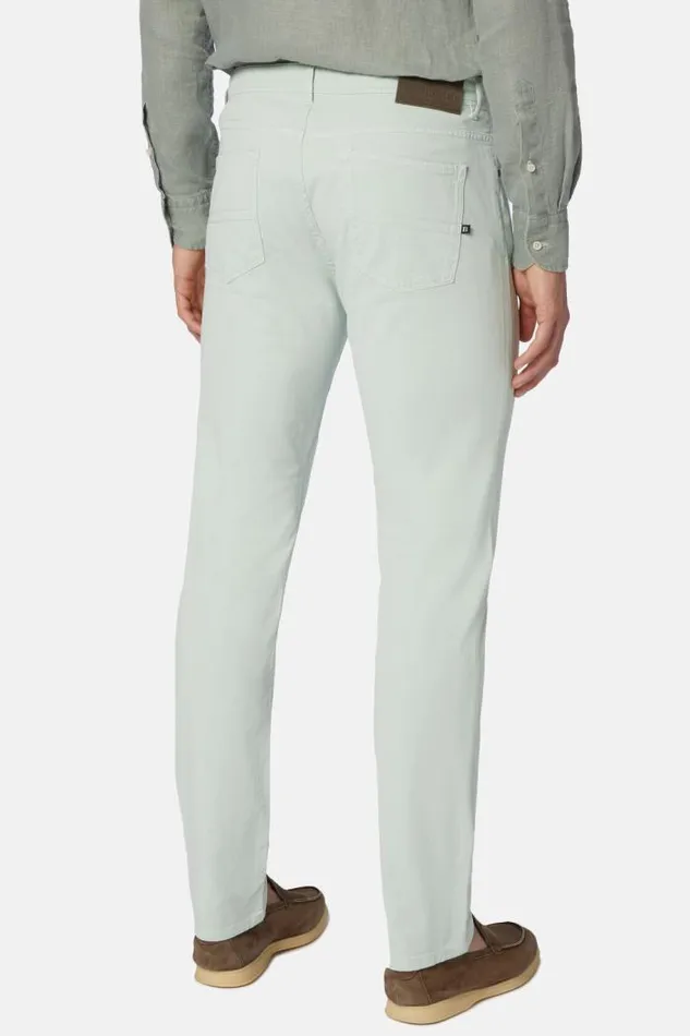 Trousers Men Boggi Milano Stretch CottonTencel Jeans Light Green Trousers Men Boggi Milano Stretch CottonTencel Jeans Light Green