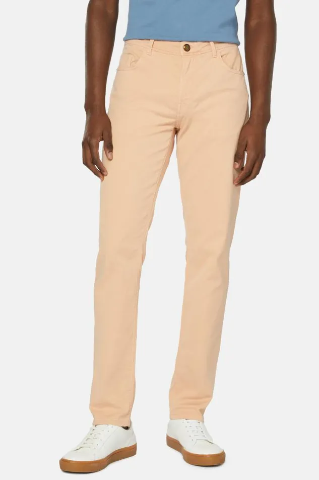 Trousers Men Boggi Milano Stretch CottonTencel Jeans Orange Trousers Men Boggi Milano Stretch CottonTencel Jeans Orange