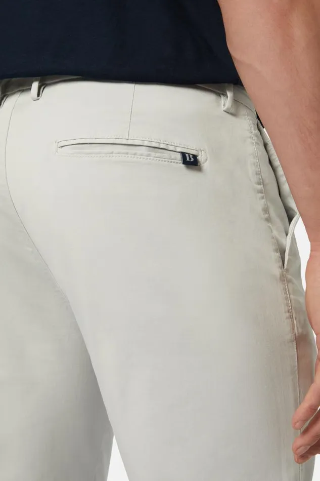 Trousers Men Boggi Milano Stretch Cotton Trousers Light Grey Trousers Men Boggi Milano Stretch Cotton Trousers Light Grey