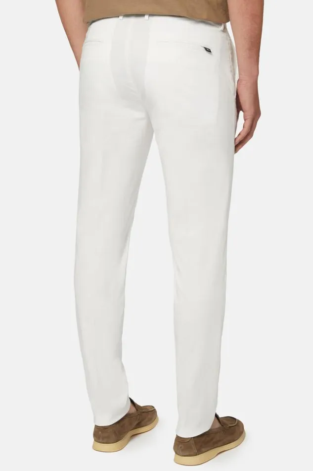 Trousers Men Boggi Milano Stretch Cotton Trousers White Trousers Men Boggi Milano Stretch Cotton Trousers White