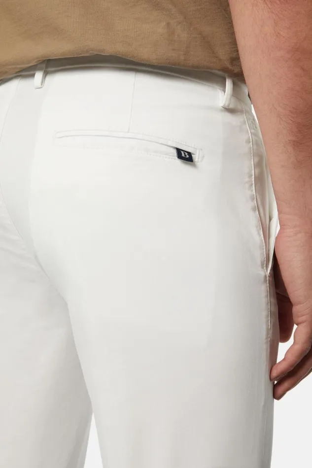 Trousers Men Boggi Milano Stretch Cotton Trousers White Trousers Men Boggi Milano Stretch Cotton Trousers White