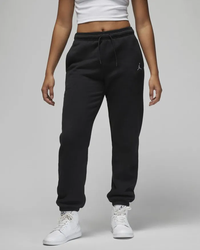 Trousers Women Nike Jordan Brooklyn Fleece Blackwhite