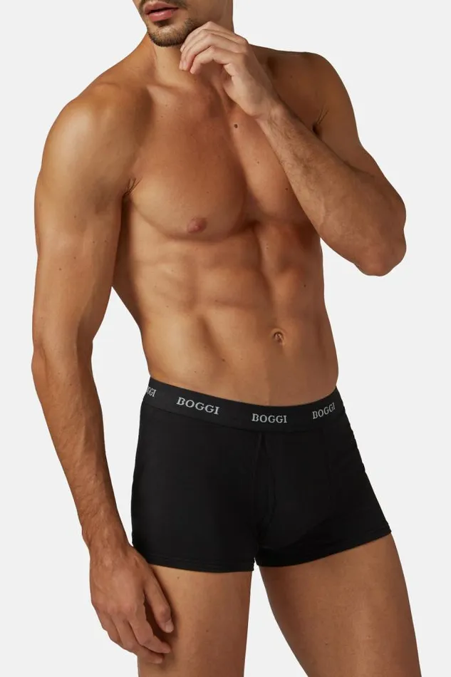 Underwear And Pajamas Men Boggi Milano Stretch Cotton Jersey Boxer Shorts Black Underwear And Pajamas Men Boggi Milano Stretch Cotton Jersey Boxer Shorts Black