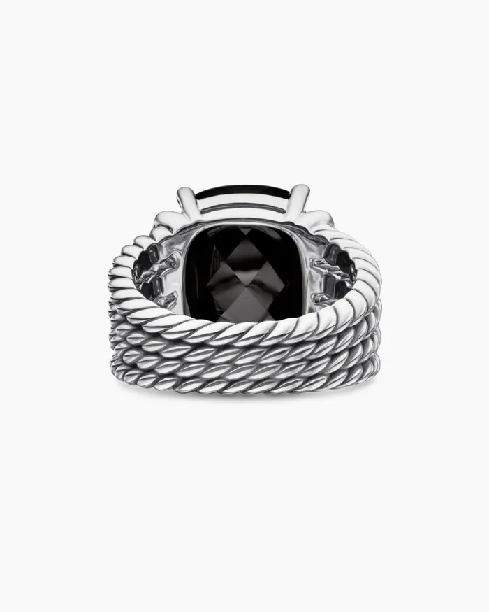 Wheaton Ring In Sterling Silver With Diamonds 16mm Women David Yurman Statement Wheaton Ring In Sterling Silver With Diamonds 16mm Women David Yurman Statement