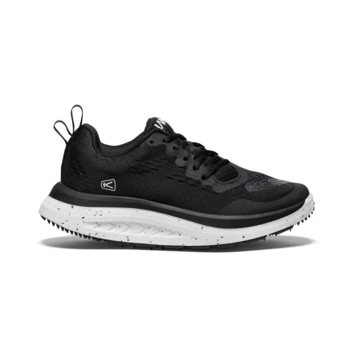 WK400 BlackWhite Leather Walking Shoe Women KEEN Shoes