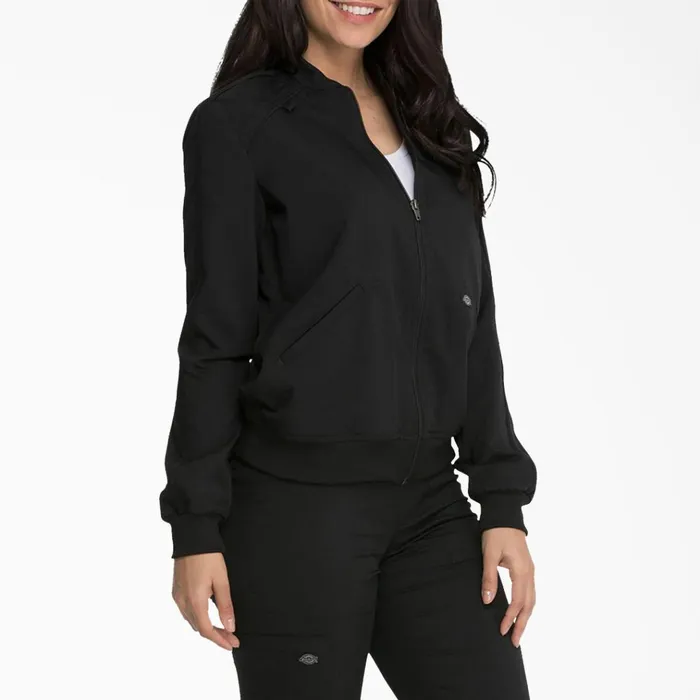 Women039s Balance Zip Front Scrub Jacket Black Black blk Women Dickies Scrubs Women039s Balance Zip Front Scrub Jacket Black Black blk Women Dickies Scrubs