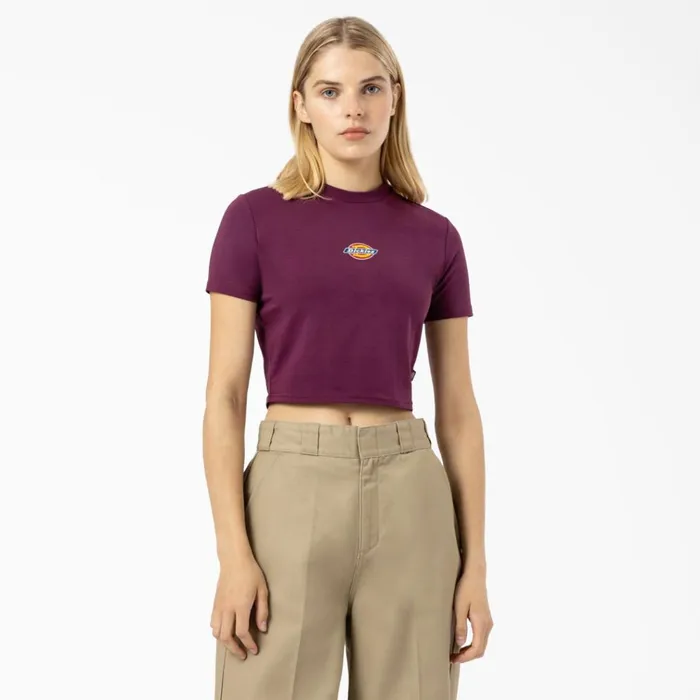 Women039s Maple Valley Logo Cropped TShirt Grape Wine Grape Wine gw9 Women Dickies Cropped Tops Women039s Maple Valley Logo Cropped TShirt Grape Wine Grape Wine gw9 Women Dickies Cropped Tops