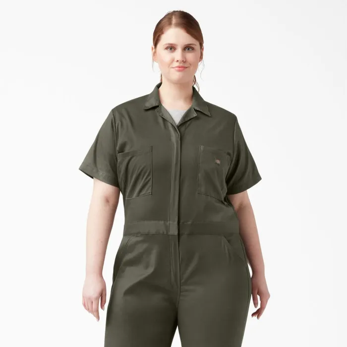 Women039s Plus FLEX Cooling TempiQ Short Sleeve Coveralls Moss Green Moss Green ms Women Dickies Coveralls Women039s Plus FLEX Cooling TempiQ Short Sleeve Coveralls Moss Green Moss Green ms Women Dickies Coveralls