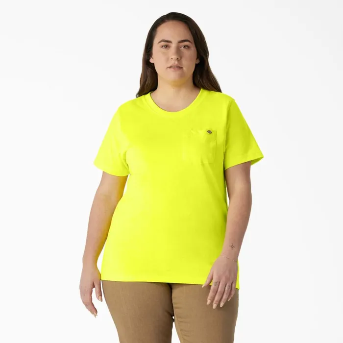 Women039s Plus Heavyweight Short Sleeve Pocket TShirt Bright Yellow Bright Yellow bwd Women Dickies TShirts Women039s Plus Heavyweight Short Sleeve Pocket TShirt Bright Yellow Bright Yellow bwd Women Dickies TShirts