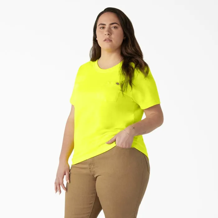 Women039s Plus Heavyweight Short Sleeve Pocket TShirt Bright Yellow Bright Yellow bwd Women Dickies TShirts Women039s Plus Heavyweight Short Sleeve Pocket TShirt Bright Yellow Bright Yellow bwd Women Dickies TShirts