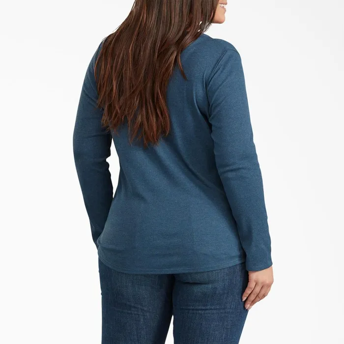 Women039s Plus Henley Long Sleeve Shirt Dark Denim Blue Dark Denim Blue dmd Women Dickies Work Tops Women039s Plus Henley Long Sleeve Shirt Dark Denim Blue Dark Denim Blue dmd Women Dickies Work Tops