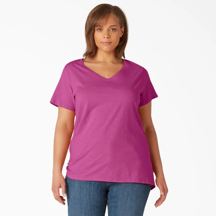 Women039s Plus Short Sleeve VNeck TShirt Festival Fuchsia Festival Fuchsia f2f Women Dickies Tops Women039s Plus Short Sleeve VNeck TShirt Festival Fuchsia Festival Fuchsia f2f Women Dickies Tops