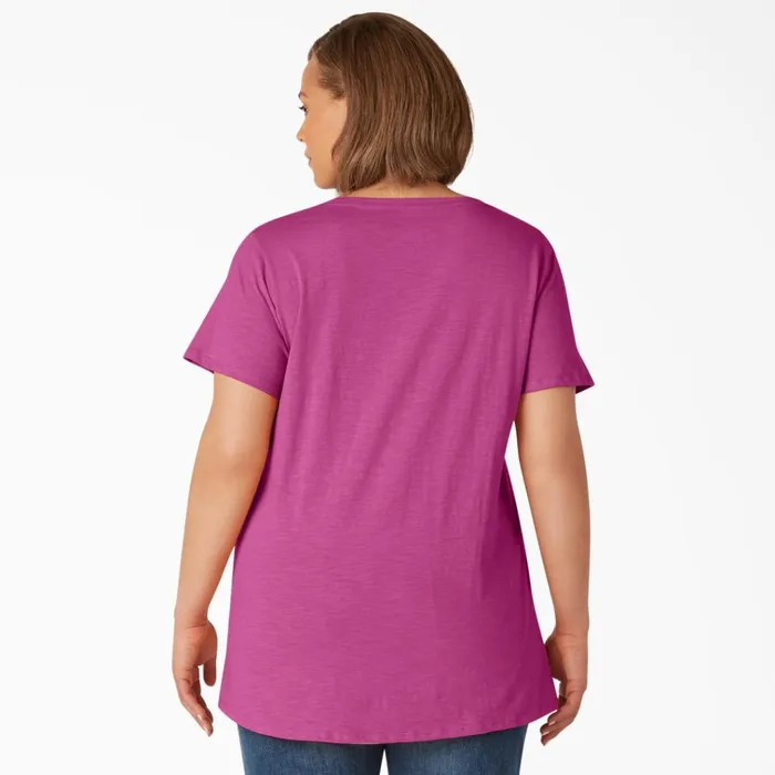 Women039s Plus Short Sleeve VNeck TShirt Festival Fuchsia Festival Fuchsia f2f Women Dickies Tops Women039s Plus Short Sleeve VNeck TShirt Festival Fuchsia Festival Fuchsia f2f Women Dickies Tops