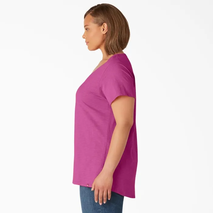 Women039s Plus Short Sleeve VNeck TShirt Festival Fuchsia Festival Fuchsia f2f Women Dickies Tops Women039s Plus Short Sleeve VNeck TShirt Festival Fuchsia Festival Fuchsia f2f Women Dickies Tops