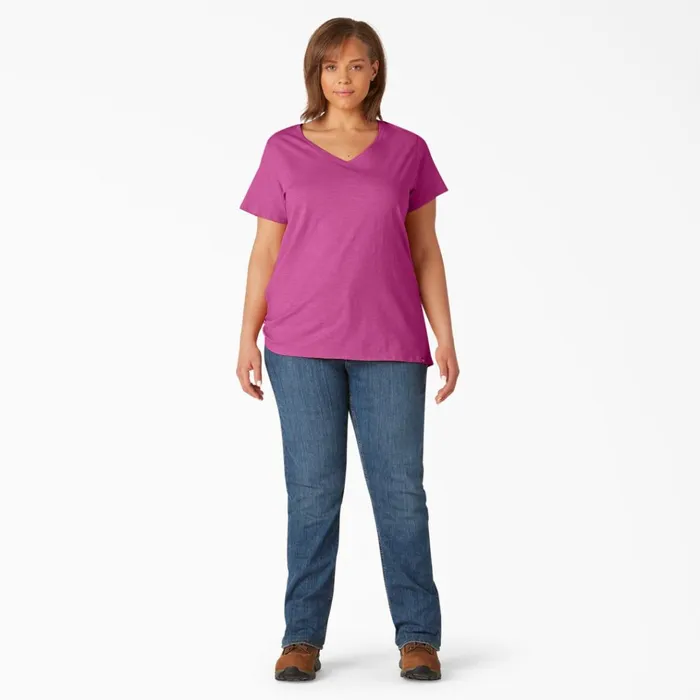 Women039s Plus Short Sleeve VNeck TShirt Festival Fuchsia Festival Fuchsia f2f Women Dickies Tops Women039s Plus Short Sleeve VNeck TShirt Festival Fuchsia Festival Fuchsia f2f Women Dickies Tops