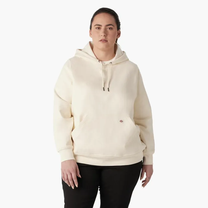 Women039s Plus Water Repellent Sleeve Logo Hoodie Antique White Antique White aw Women Dickies Hoodies and Sweatshirts