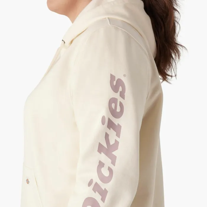 Women039s Plus Water Repellent Sleeve Logo Hoodie Antique White Antique White aw Women Dickies Hoodies and Sweatshirts Women039s Plus Water Repellent Sleeve Logo Hoodie Antique White Antique White aw Women Dickies Hoodies and Sweatshirts