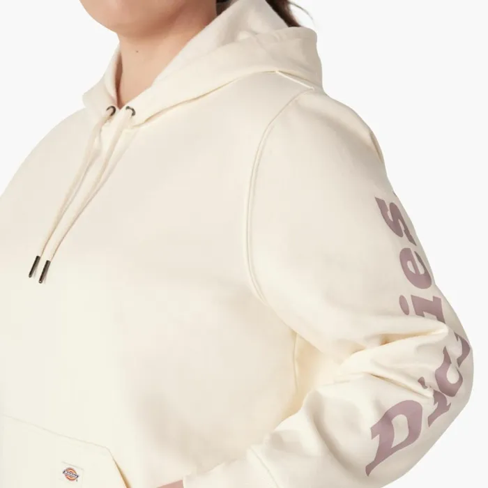 Women039s Plus Water Repellent Sleeve Logo Hoodie Antique White Antique White aw Women Dickies Hoodies and Sweatshirts Women039s Plus Water Repellent Sleeve Logo Hoodie Antique White Antique White aw Women Dickies Hoodies and Sweatshirts