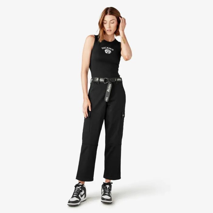 Women039s Relaxed Fit Cropped Cargo Pants Black Black bkx Women Dickies Cargo Women039s Relaxed Fit Cropped Cargo Pants Black Black bkx Women Dickies Cargo
